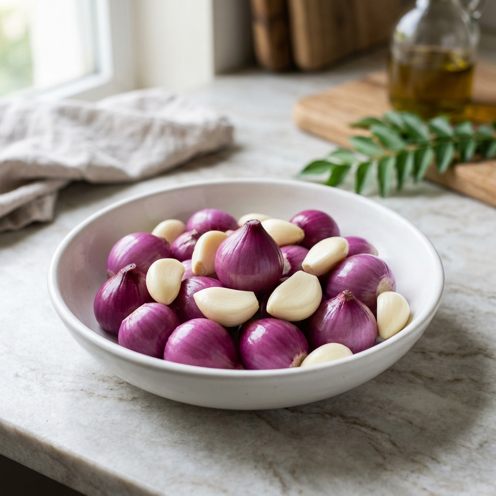 Peeled Shallots & Garlic Mix